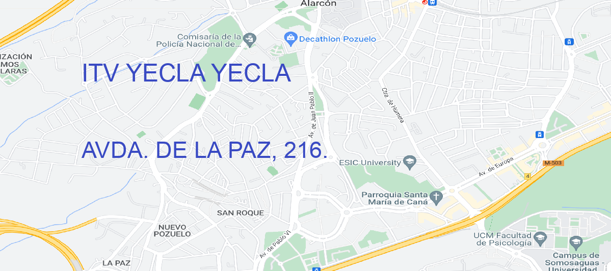 Oficina Calle AVDA. DE LA PAZ, 216. en Yecla - ITV YECLA