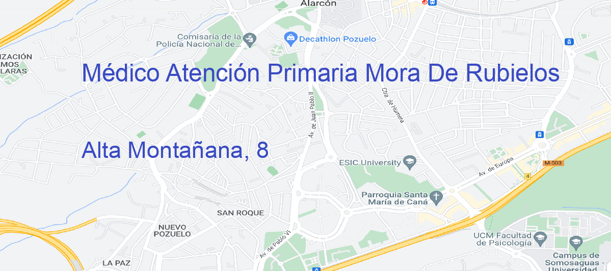 Oficina Calle Alta Montañana, 8 en Mora de Rubielos - Médico Atención Primaria