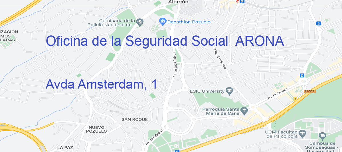 Oficina Calle Avda Amsterdam, 1 en Arona - Oficina de la Seguridad Social 