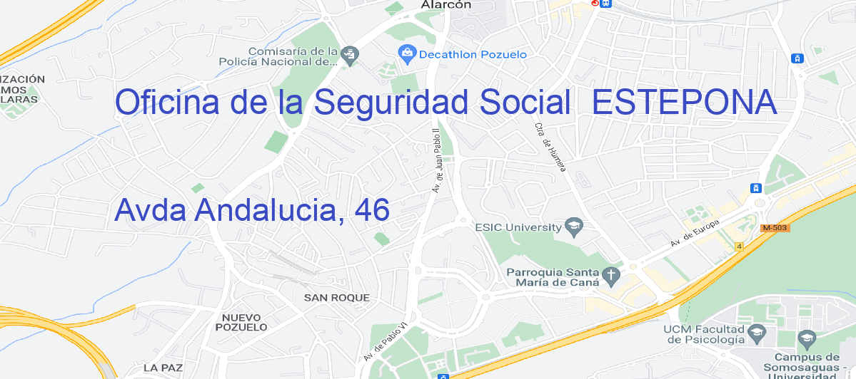 Oficina Calle Avda Andalucia, 46 en Estepona - Oficina de la Seguridad Social 