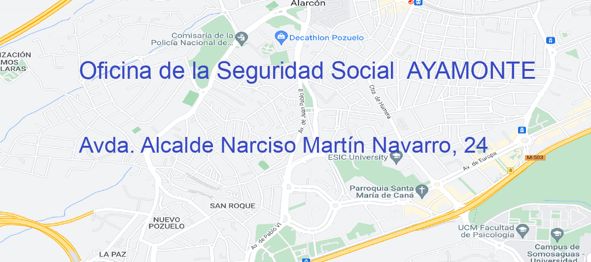 Oficina Calle Avda. Alcalde Narciso Martín Navarro, 24 en Ayamonte - Oficina de la Seguridad Social 