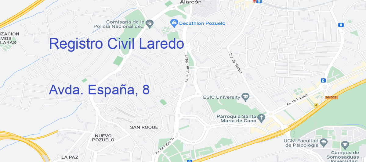 Oficina Calle Avda. España, 8 en Laredo - Registro Civil