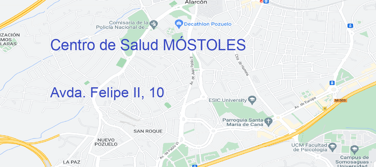 Oficina Calle Avda. Felipe II, 10 en Móstoles - Centro de Salud