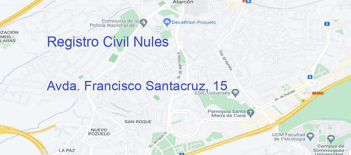 Oficina Calle Avda. Francisco Santacruz, 15 en Nules - Registro Civil