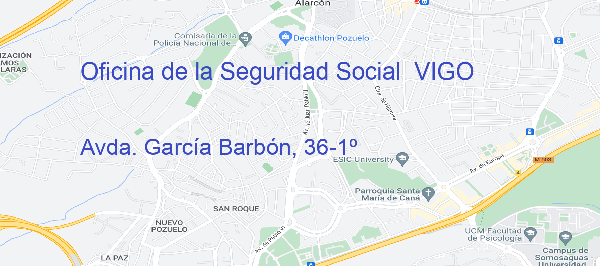 Oficina Calle Avda. García Barbón, 36-1º en Vigo - Oficina de la Seguridad Social 