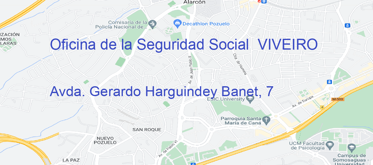 Oficina Calle Avda. Gerardo Harguindey Banet, 7 en Viveiro - Oficina de la Seguridad Social 