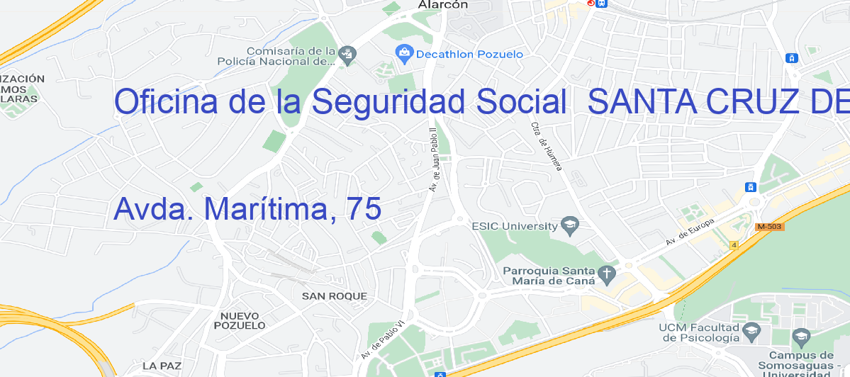 Oficina Calle Avda. Marítima, 75 en Santa Cruz de la Palma - Oficina de la Seguridad Social 