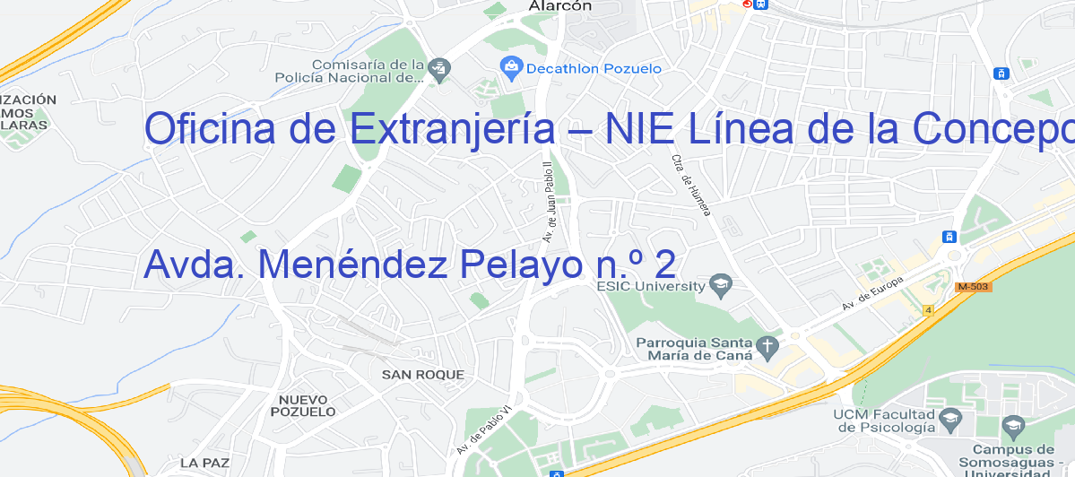 Oficina Calle Avda. Menéndez Pelayo n.º 2 en Línea de la Concepción, La - Oficina de Extranjería – NIE