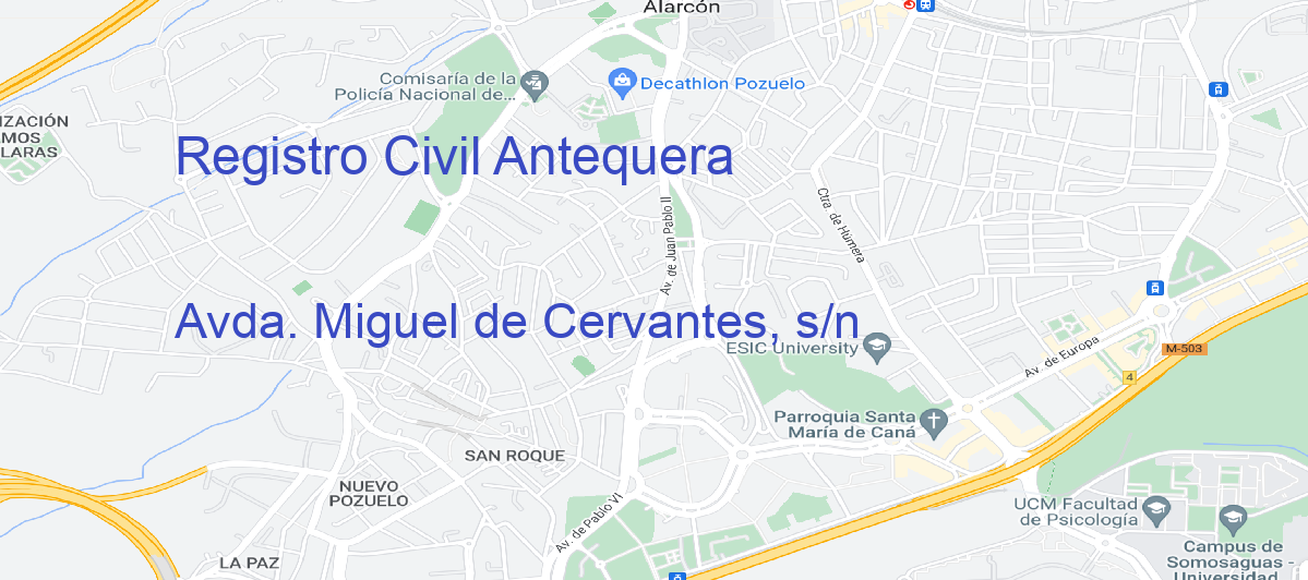 Oficina Calle Avda. Miguel de Cervantes, s/n en Antequera - Registro Civil