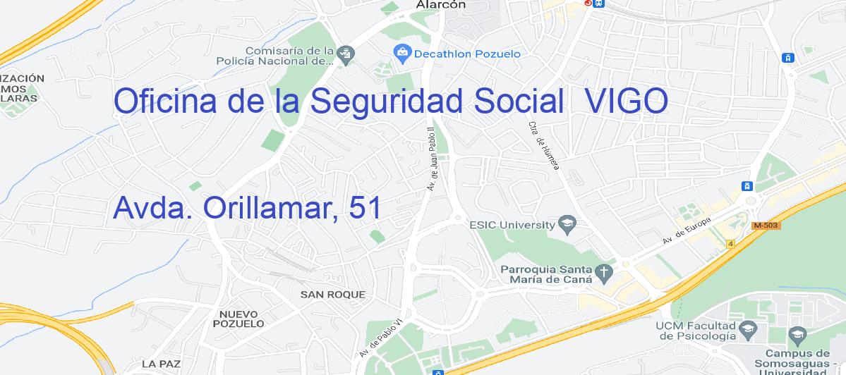 Oficina Calle Avda. Orillamar, 51 en Vigo - Oficina de la Seguridad Social 