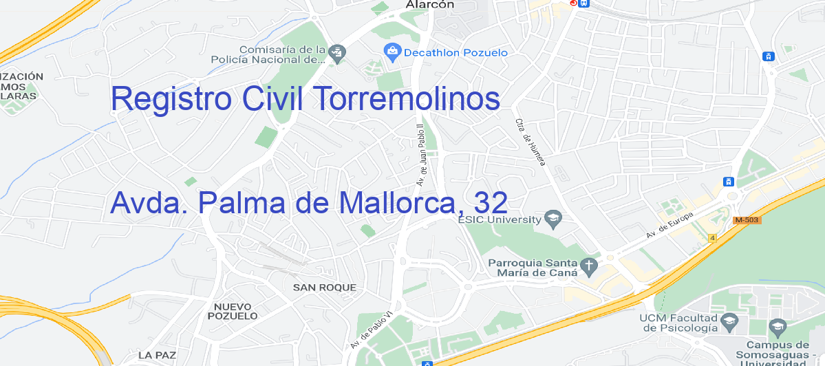 Oficina Calle Avda. Palma de Mallorca, 32 en Torremolinos - Registro Civil