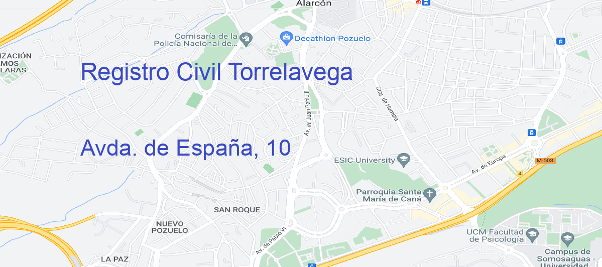 Oficina Calle Avda. de España, 10 en Torrelavega - Registro Civil