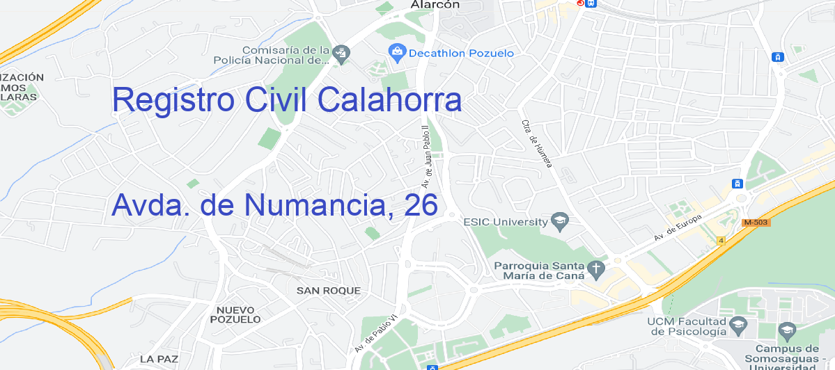 Oficina Calle Avda. de Numancia, 26 en Calahorra - Registro Civil