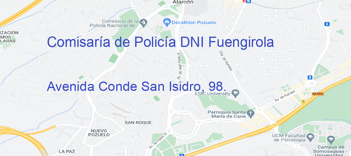 Oficina Calle Avenida Conde San Isidro, 98.  en Fuengirola - Comisaría de Policía DNI