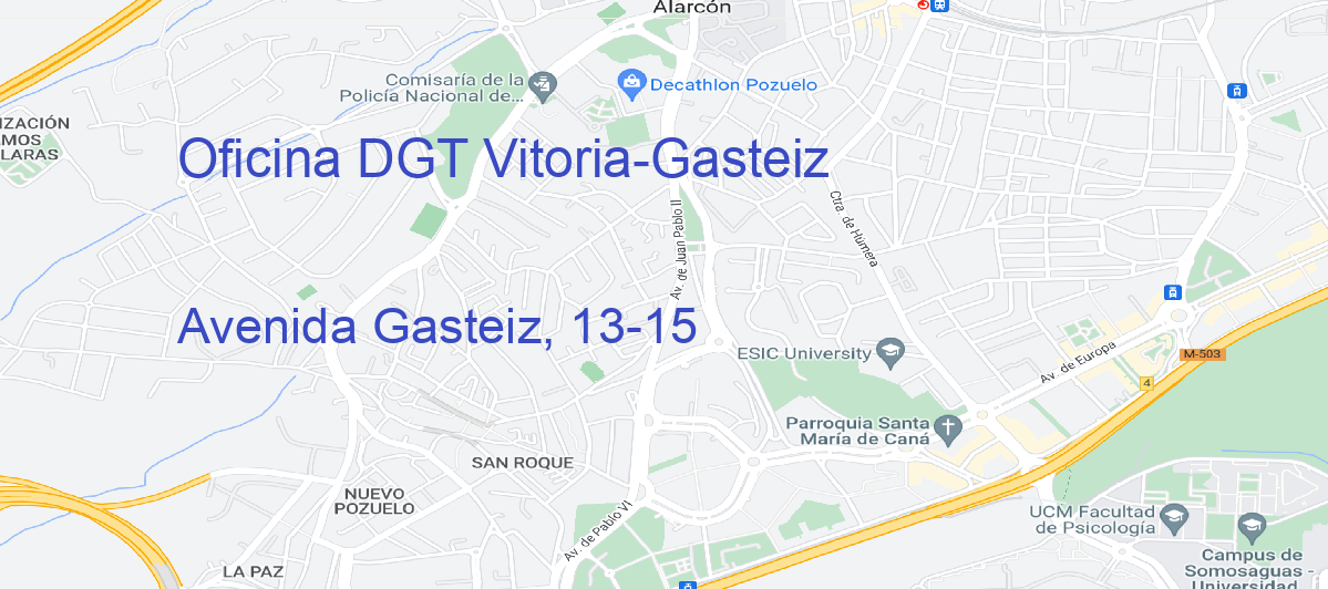 Oficina Calle Avenida Gasteiz, 13-15 en Vitoria-Gasteiz - Oficina DGT