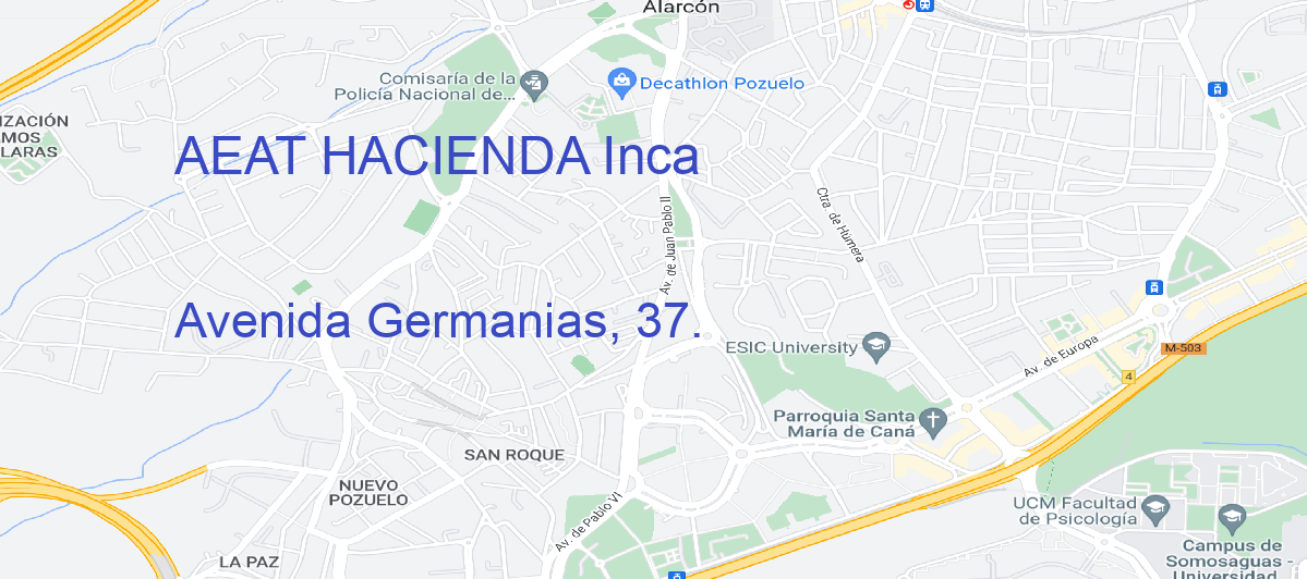 Oficina Calle Avenida Germanias, 37. en Inca - AEAT HACIENDA