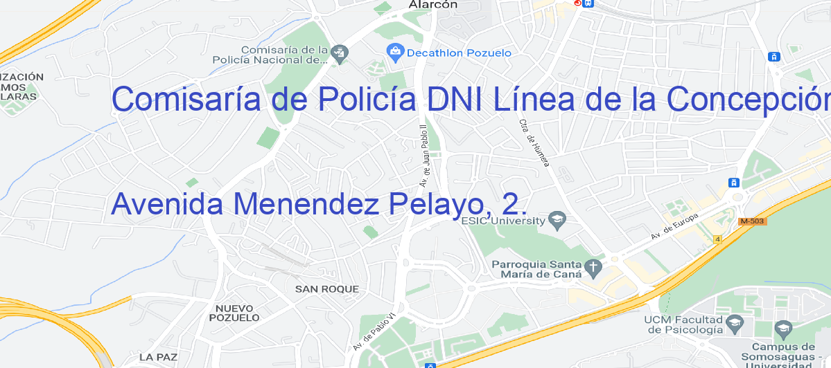 Oficina Calle Avenida Menendez Pelayo, 2. en Línea de la Concepción, La - Comisaría de Policía DNI