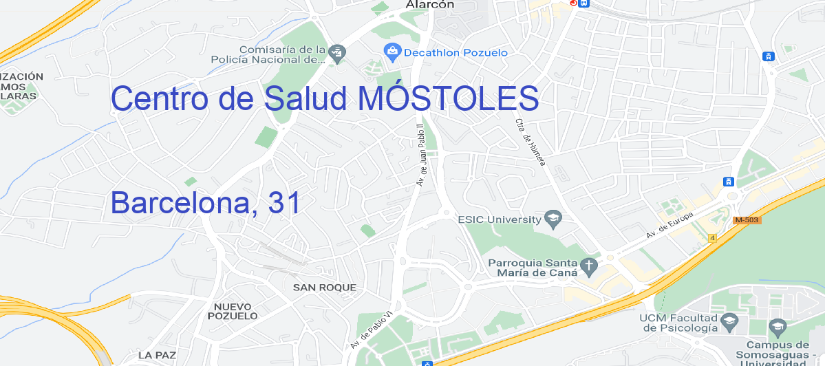 Oficina Calle Barcelona, 31 en Móstoles - Centro de Salud