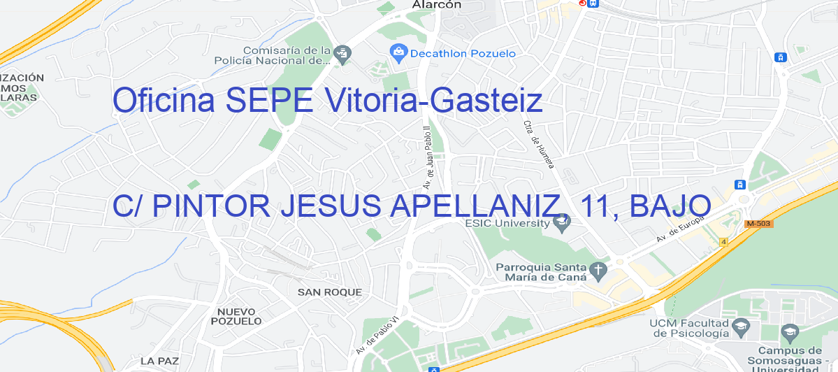 Oficina Calle C/ PINTOR JESUS APELLANIZ, 11, BAJO en Vitoria-Gasteiz - Oficina SEPE