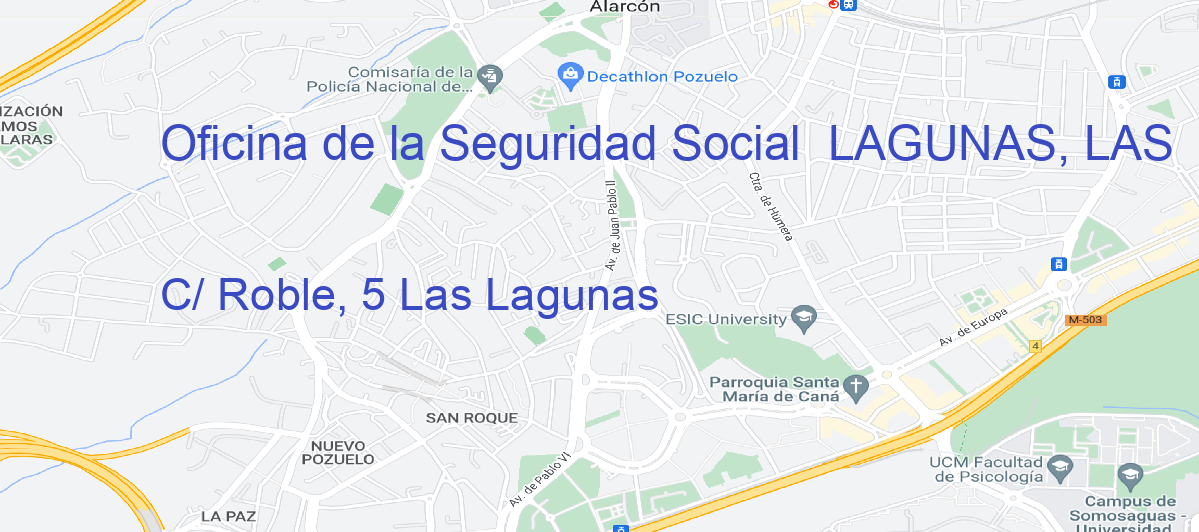 Oficina Calle C/ Roble, 5 Las Lagunas en LAGUNAS, LAS - Oficina de la Seguridad Social 