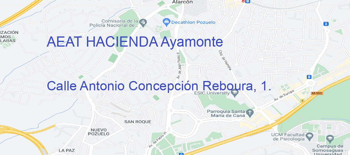 Oficina Calle  Antonio Concepción Reboura, 1. en Ayamonte - AEAT HACIENDA