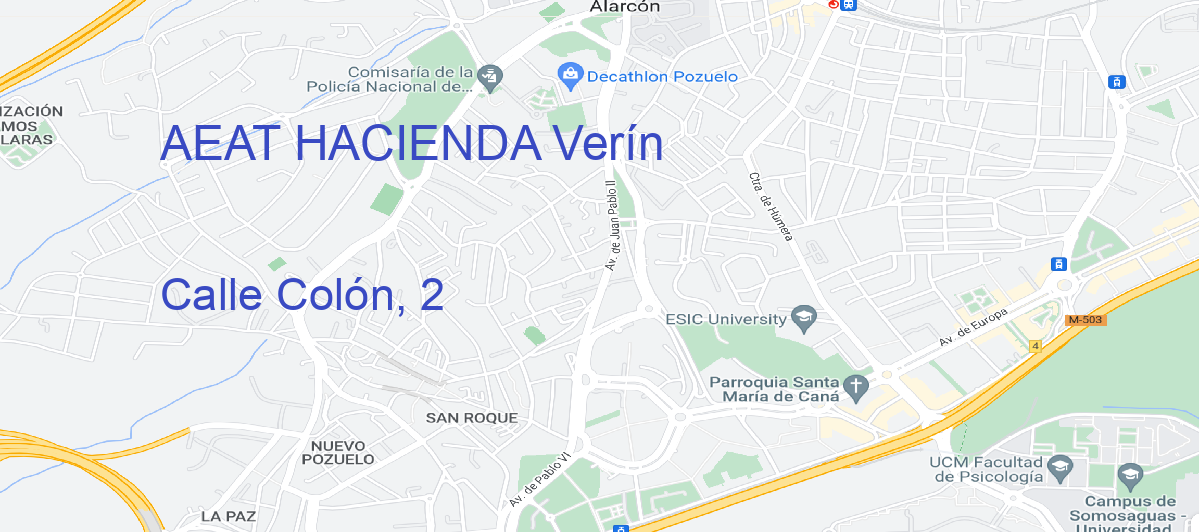 Oficina Calle  Colón, 2 en Verín - AEAT HACIENDA