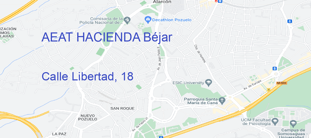 Oficina Calle  Libertad, 18 en Béjar - AEAT HACIENDA