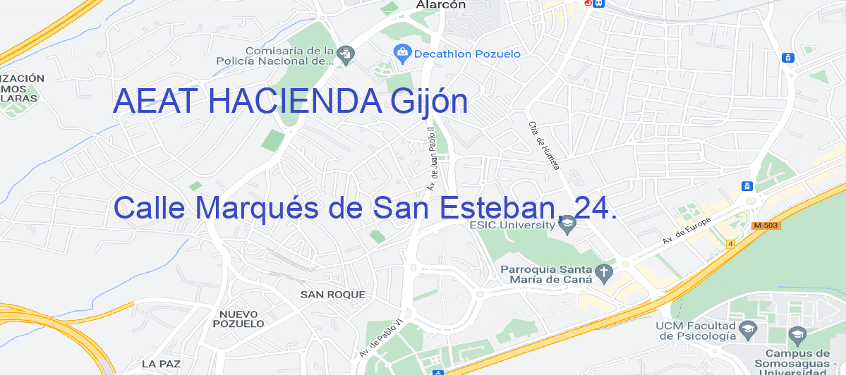 Oficina Calle  Marqués de San Esteban, 24. en Gijón - AEAT HACIENDA