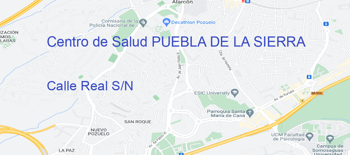 Oficina Calle  Real S/N en Puebla de la Sierra - Centro de Salud