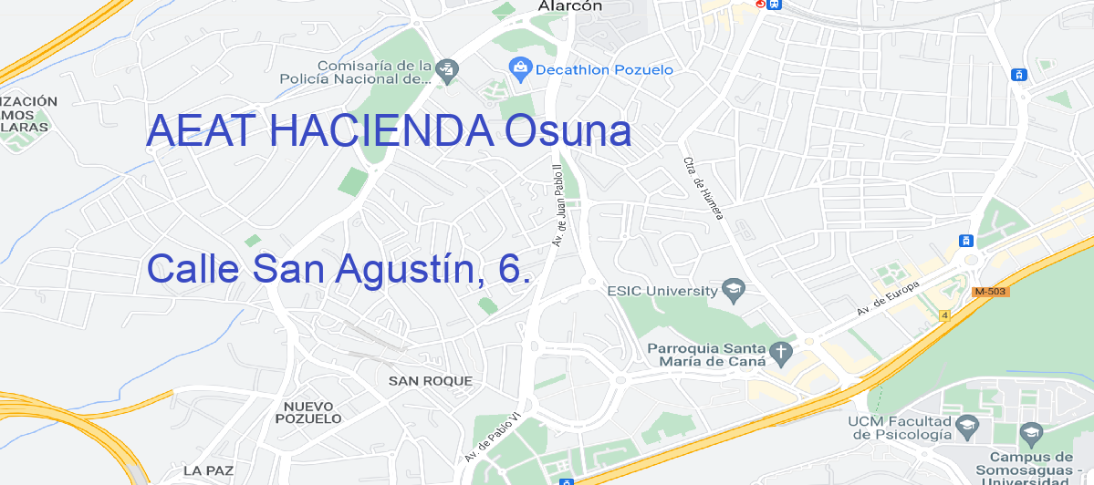 Oficina Calle  San Agustín, 6. en Osuna - AEAT HACIENDA