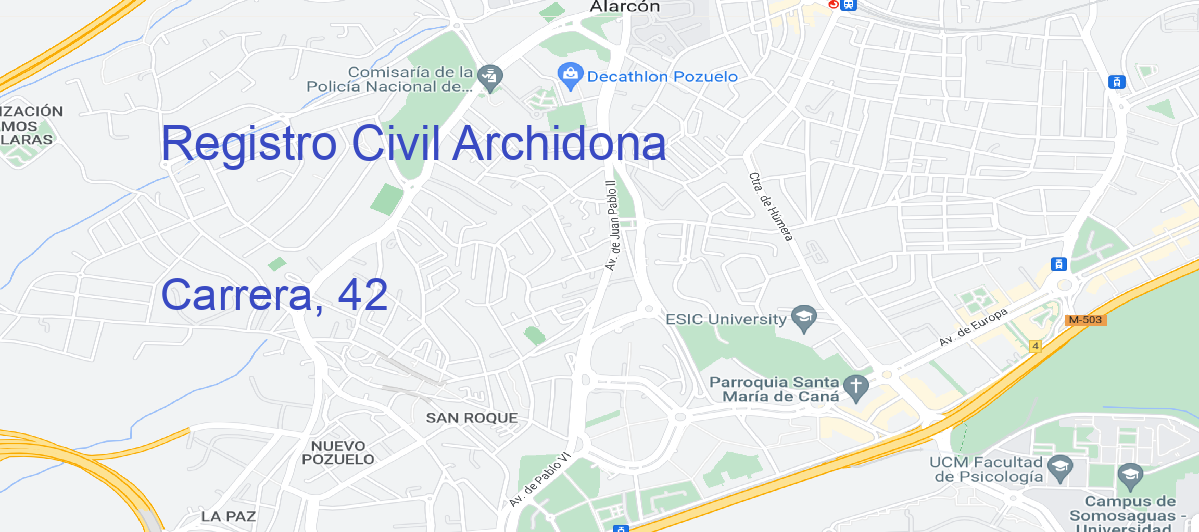 Oficina Calle Carrera, 42 en Archidona - Registro Civil