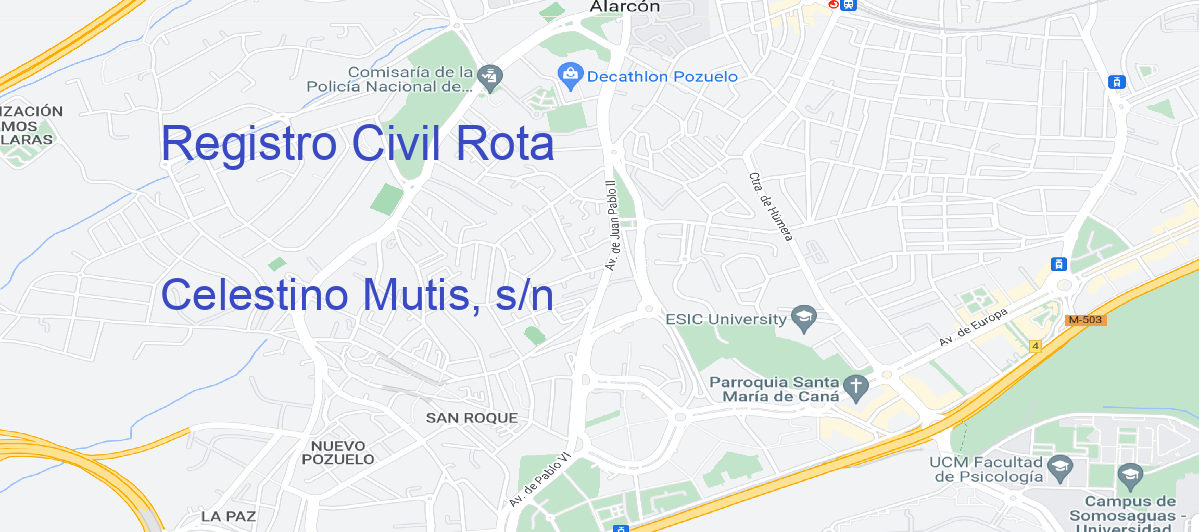 Oficina Calle Celestino Mutis, s/n en Rota - Registro Civil