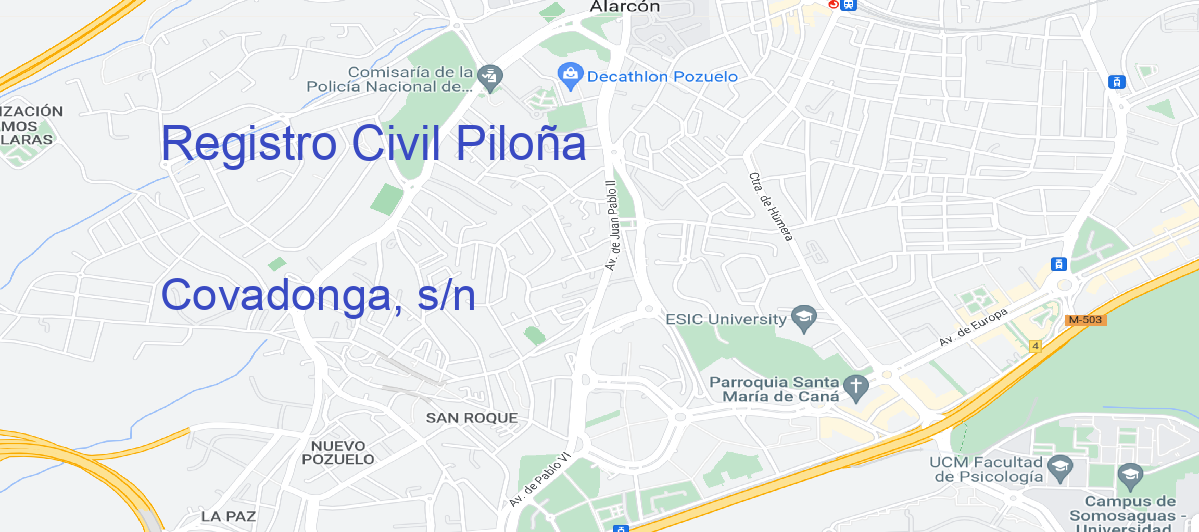 Oficina Calle Covadonga, s/n en Piloña - Registro Civil