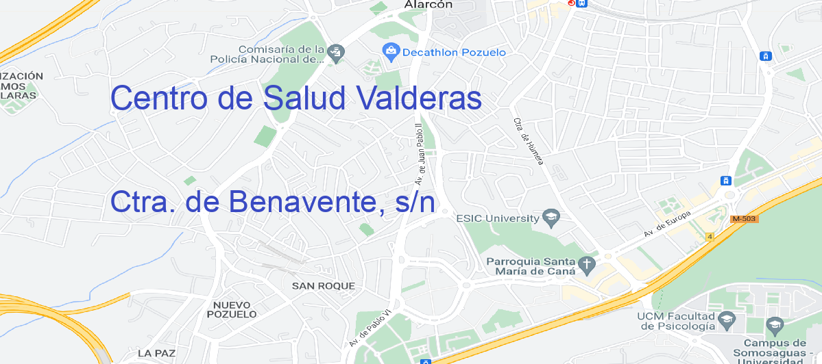 Oficina Calle Ctra. de Benavente, s/n en Valderas - Centro de Salud