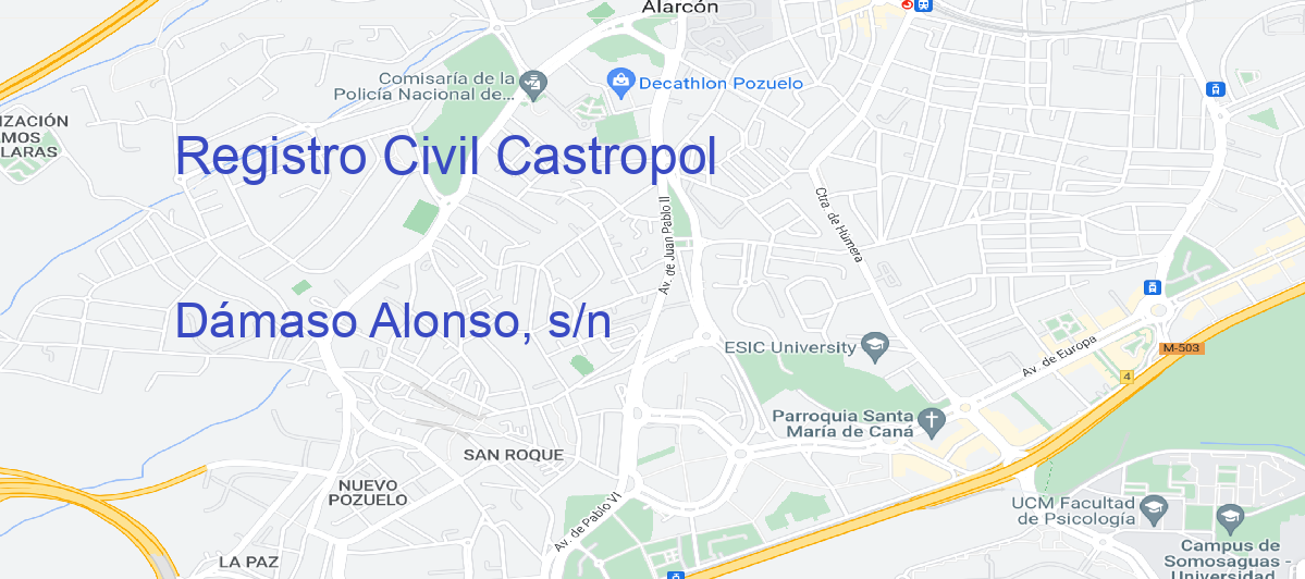 Oficina Calle Dámaso Alonso, s/n en Castropol - Registro Civil