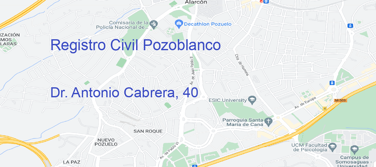 Oficina Calle Dr. Antonio Cabrera, 40 en Pozoblanco - Registro Civil