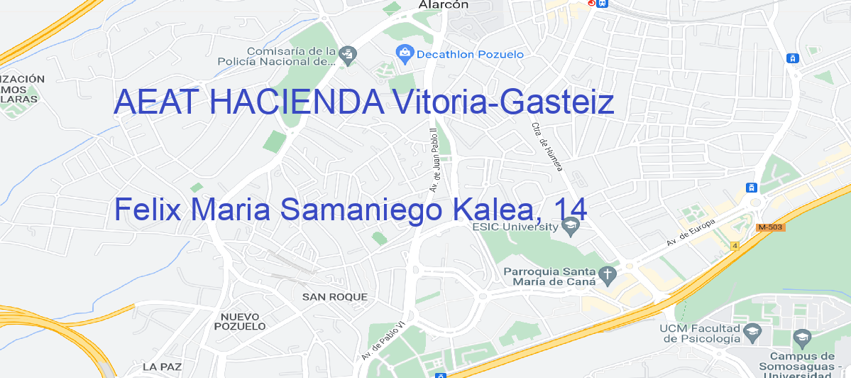 Oficina Calle Felix Maria Samaniego Kalea, 14 en Vitoria-Gasteiz - AEAT HACIENDA