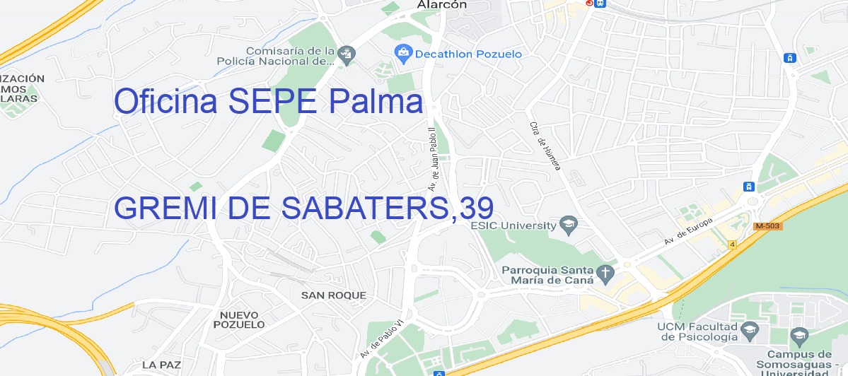 Oficina Calle GREMI DE SABATERS,39 en Palma  - Oficina SEPE