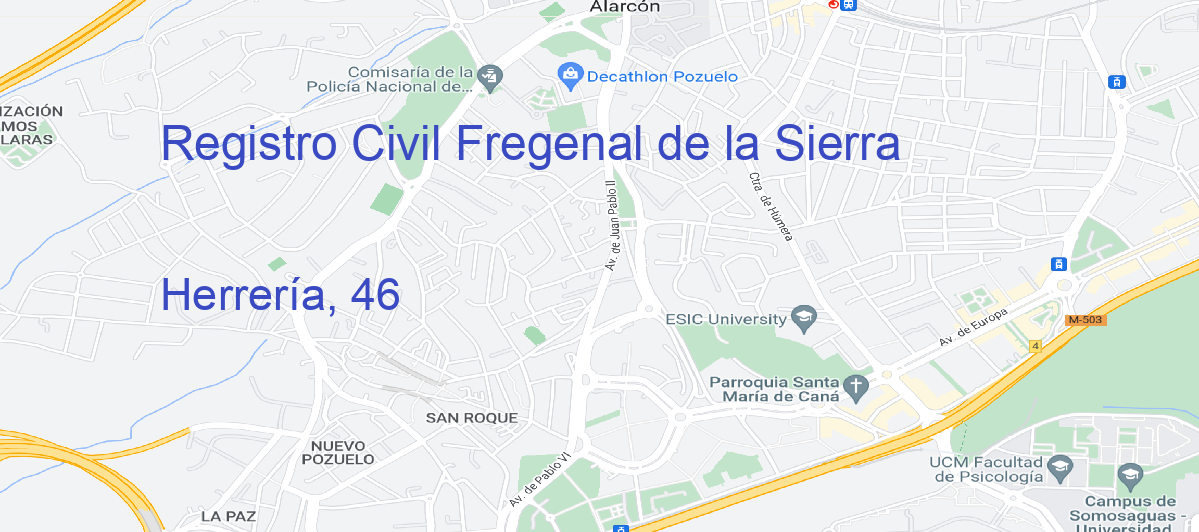 Oficina Calle Herrería, 46 en Fregenal de la Sierra - Registro Civil