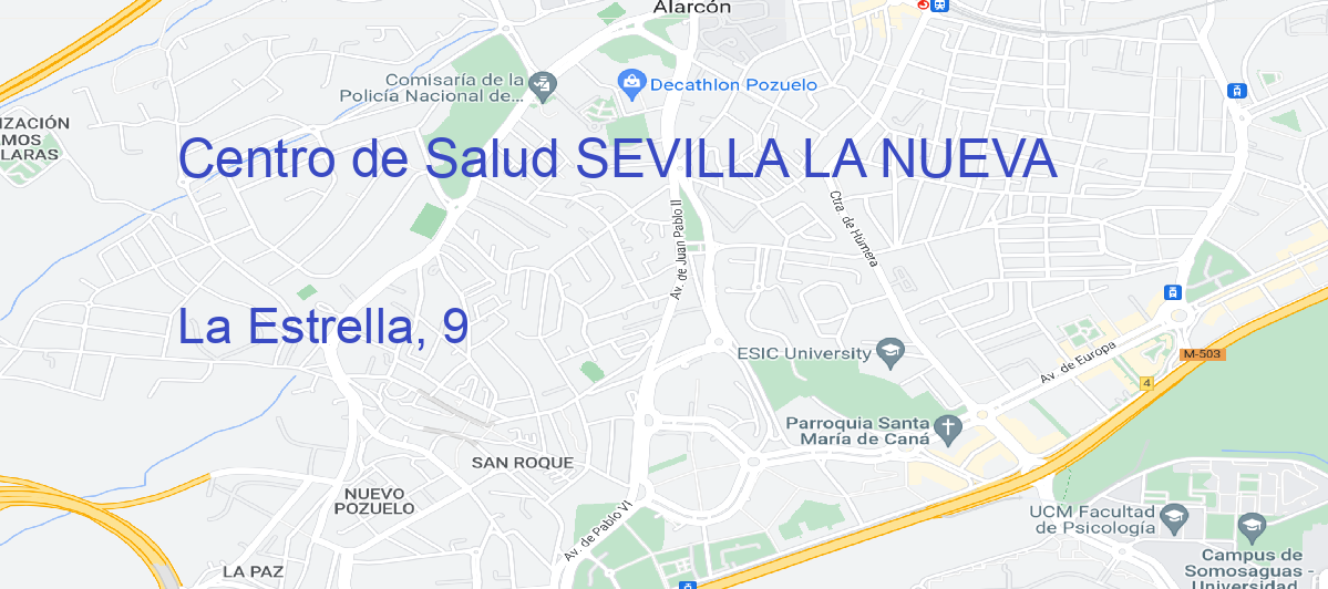 Oficina Calle La Estrella, 9 en Sevilla la Nueva - Centro de Salud