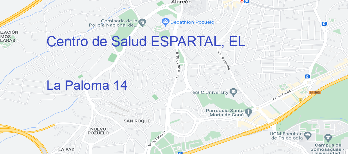 Oficina Calle La Paloma 14 en Espartal, El - Centro de Salud