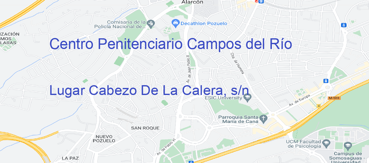 Oficina Calle Lugar Cabezo De La Calera, s/n en Campos del Río - Centro Penitenciario