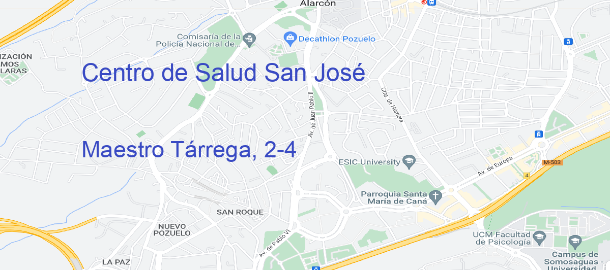 Oficina Calle Maestro Tárrega, 2-4 en San José - Centro de Salud