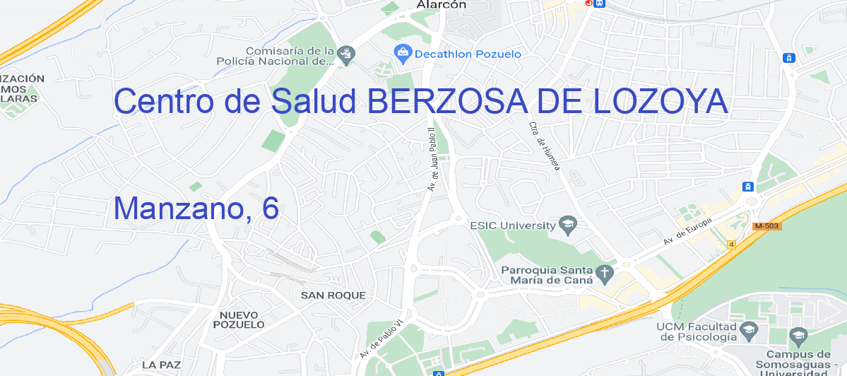 Oficina Calle Manzano, 6 en Berzosa De Lozoya - Centro de Salud