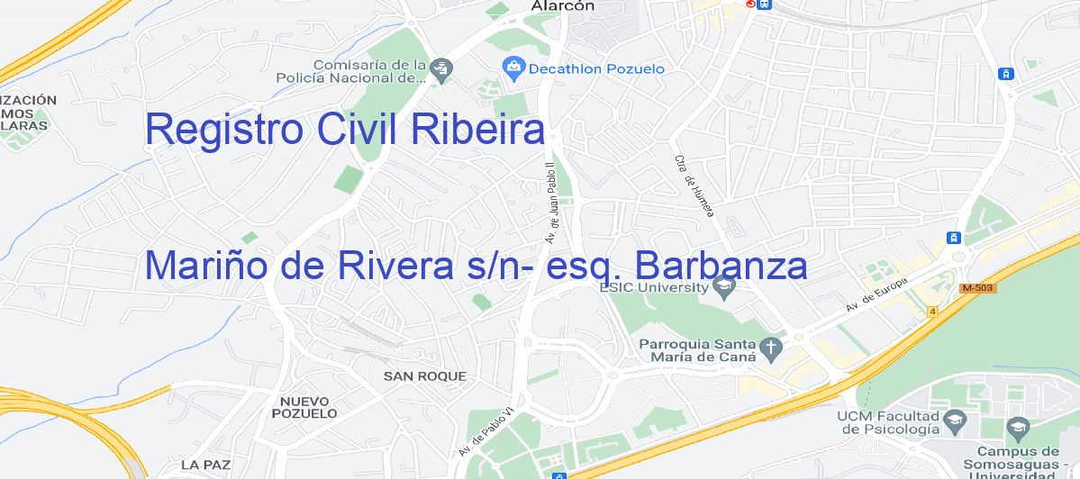 Oficina Calle Mariño de Rivera s/n- esq. Barbanza en Ribeira - Registro Civil