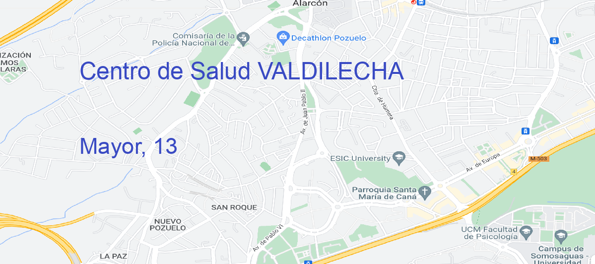 Oficina Calle Mayor, 13 en Valdilecha - Centro de Salud