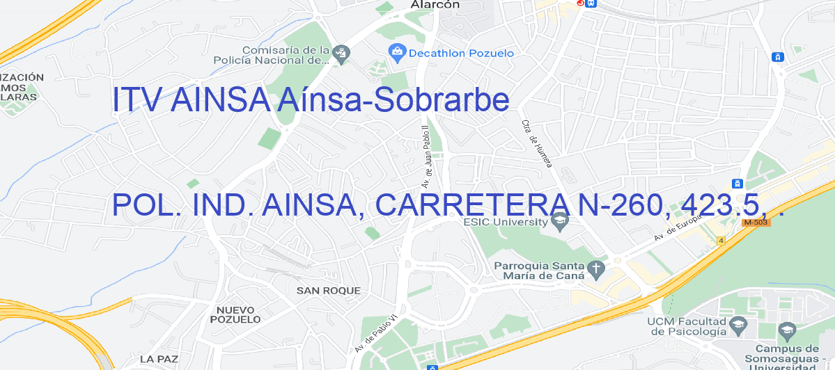 Oficina Calle POL. IND. AINSA, CARRETERA N-260, 423.5, . en Aínsa-Sobrarbe - ITV AINSA