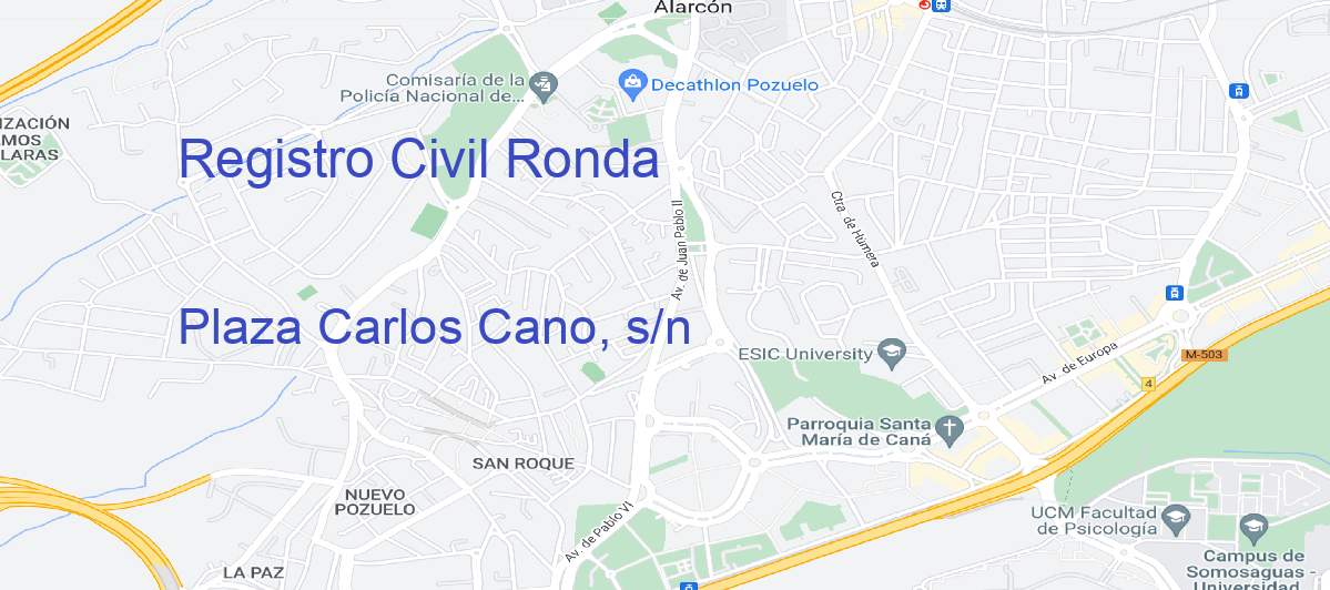 Oficina Calle Plaza Carlos Cano, s/n en Ronda - Registro Civil