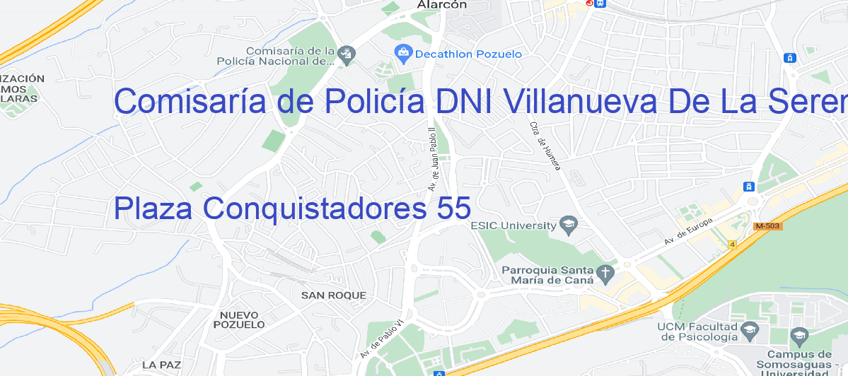 Oficina Calle Plaza Conquistadores 55 en Villanueva de la Serena - Comisaría de Policía DNI