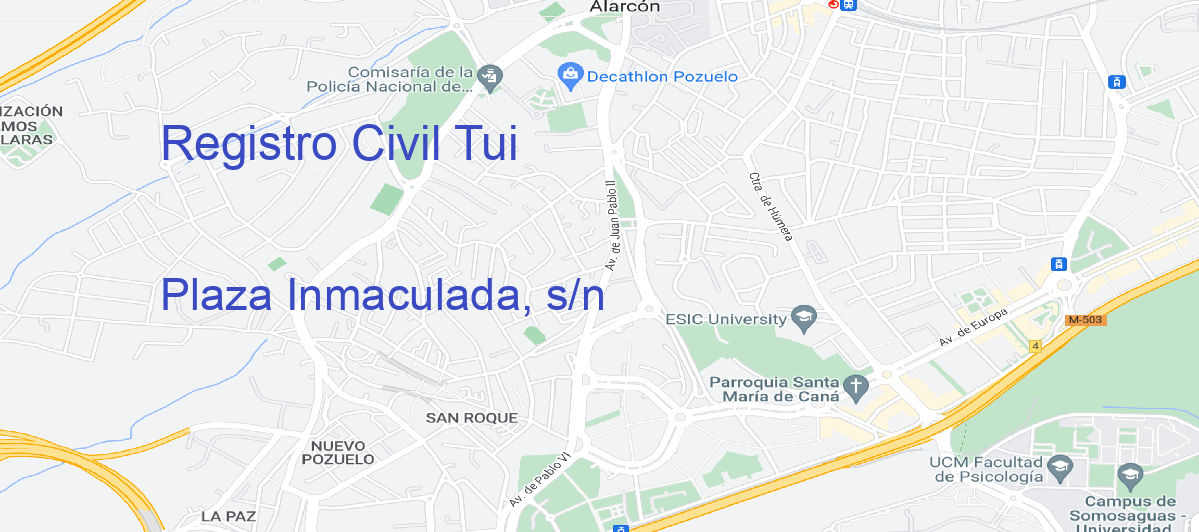 Oficina Calle Plaza Inmaculada, s/n en Tui - Registro Civil